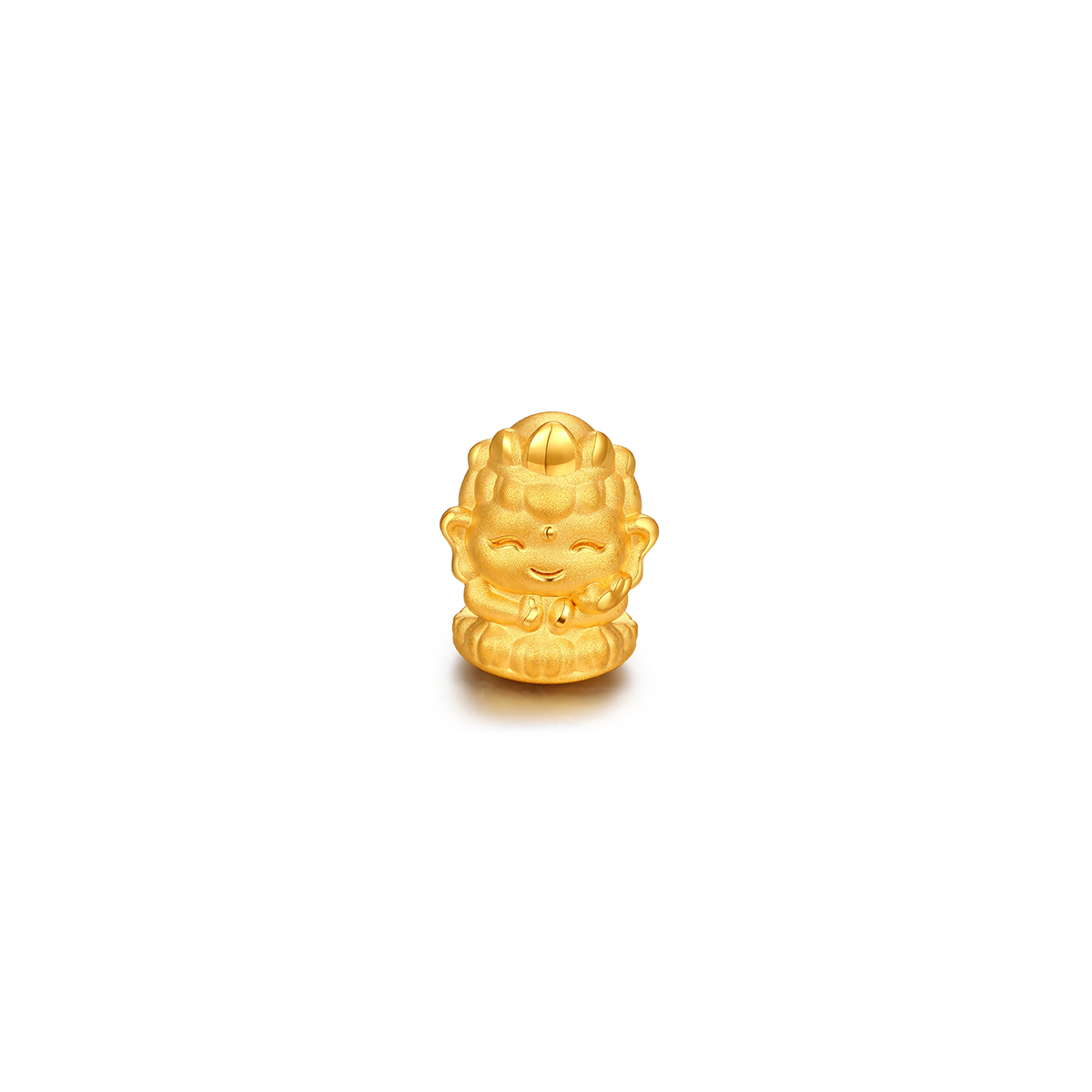 六福珠寶黃金串飾 - “虛空藏菩薩守護佛”999足金串飾連手繩