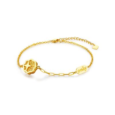 六福珠寶黃金手鏈 - "星月守護"990黃金手鏈