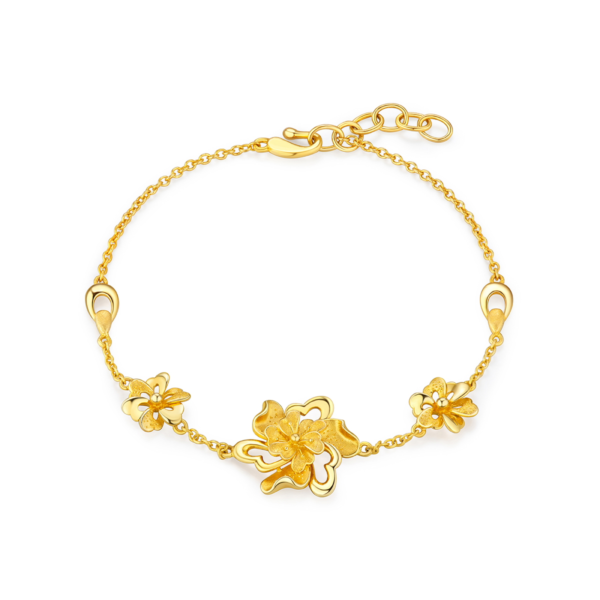$t('六福珠寶')黃金手鏈 - 【LISTING CLOSED】"六心花"造型999.9黃金手鏈