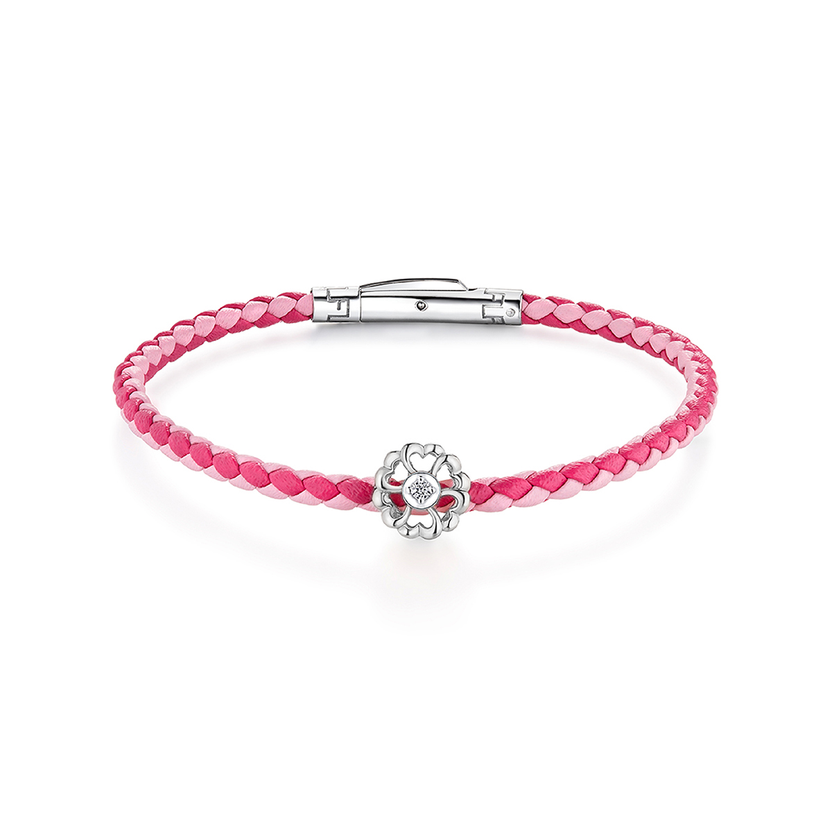 六福珠寶18K金串飾 - "蝶結"18K金鑽石串飾-多色選擇