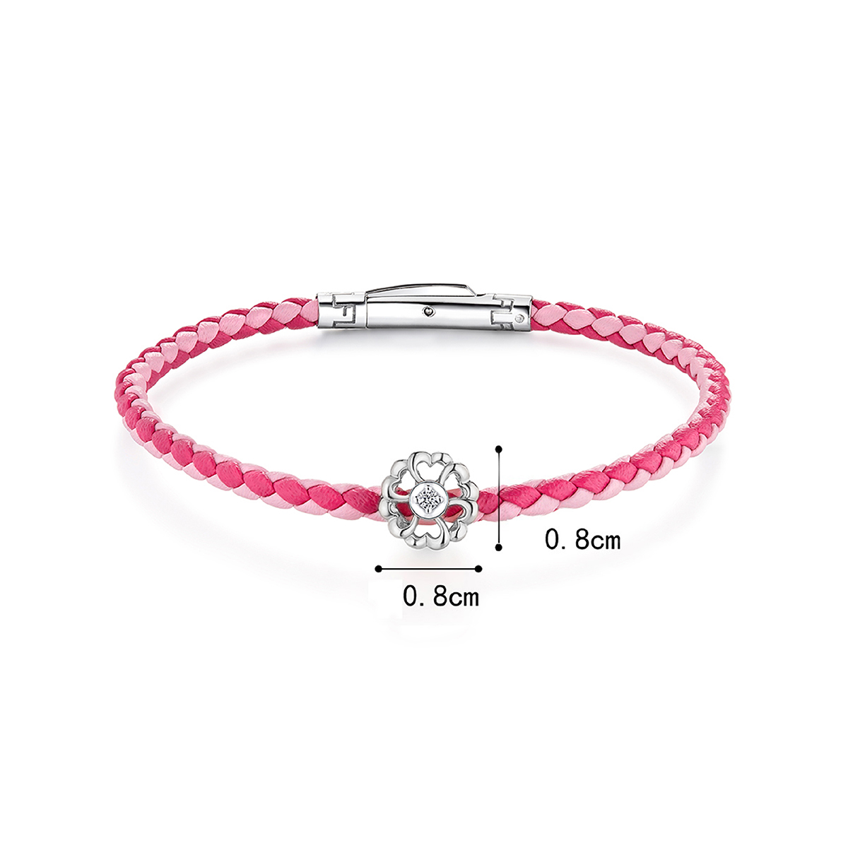 六福珠寶18K金串飾 - "蝶結"18K金鑽石串飾-多色選擇