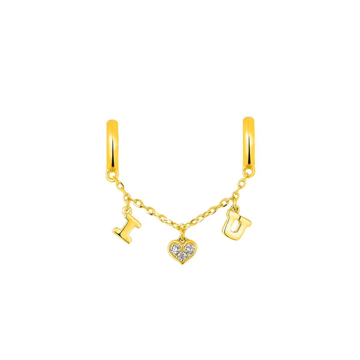 六福珠寶18K金串飾 - "愛情符號"18K金鑽石串飾-多色選擇
