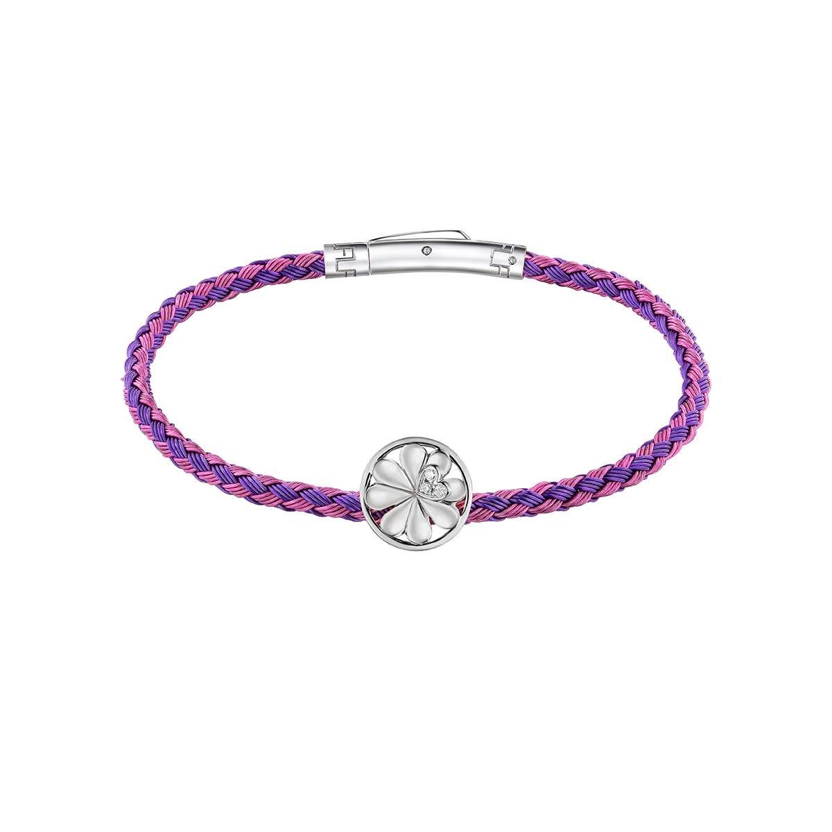 六福珠寶18K金串飾 - "幸運四葉草"18K金鑽石串飾-多色選擇