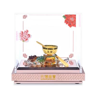 六福珠寶黃金擺件 - “富貴碗筷”999足金擺件
