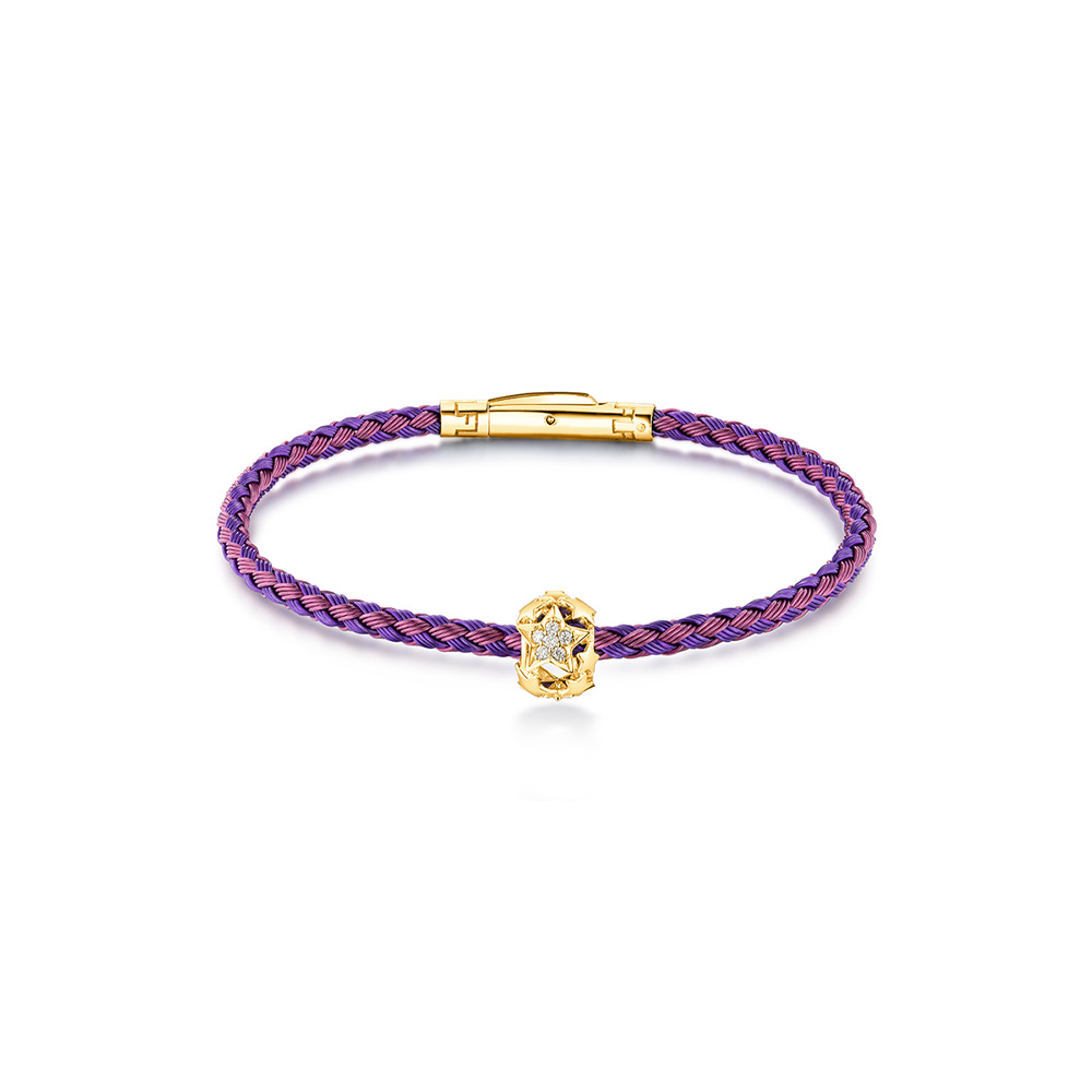 六福珠寶18K金串飾 - 【LISTING CLOSED】"閃星"18K金鑽石串飾-多色選擇