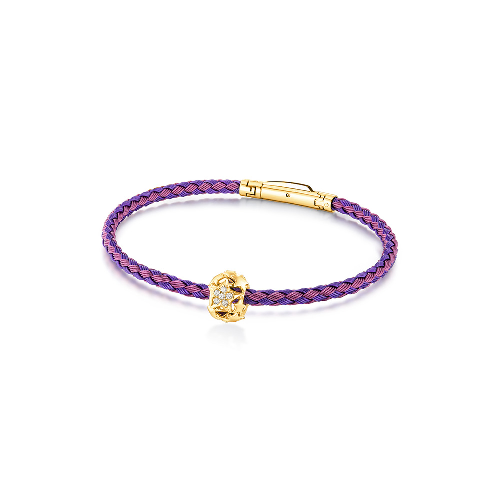 六福珠寶18K金串飾 - 【LISTING CLOSED】"閃星"18K金鑽石串飾-多色選擇