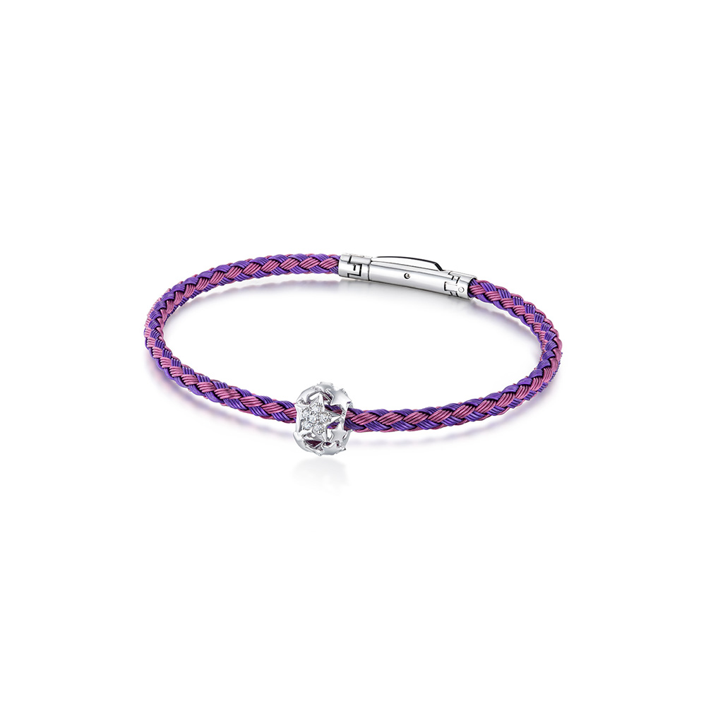 六福珠寶18K金串飾 - 【LISTING CLOSED】"閃星"18K金鑽石串飾-多色選擇