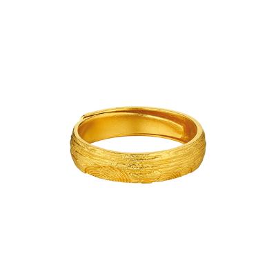 六福珠寶黃金對戒 - "歲月長青"999.9黃金對戒(女戒)
