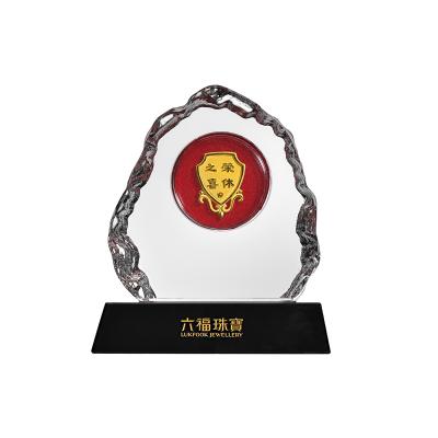 六福珠寶黃金擺件 - “榮休之喜”999足金擺件