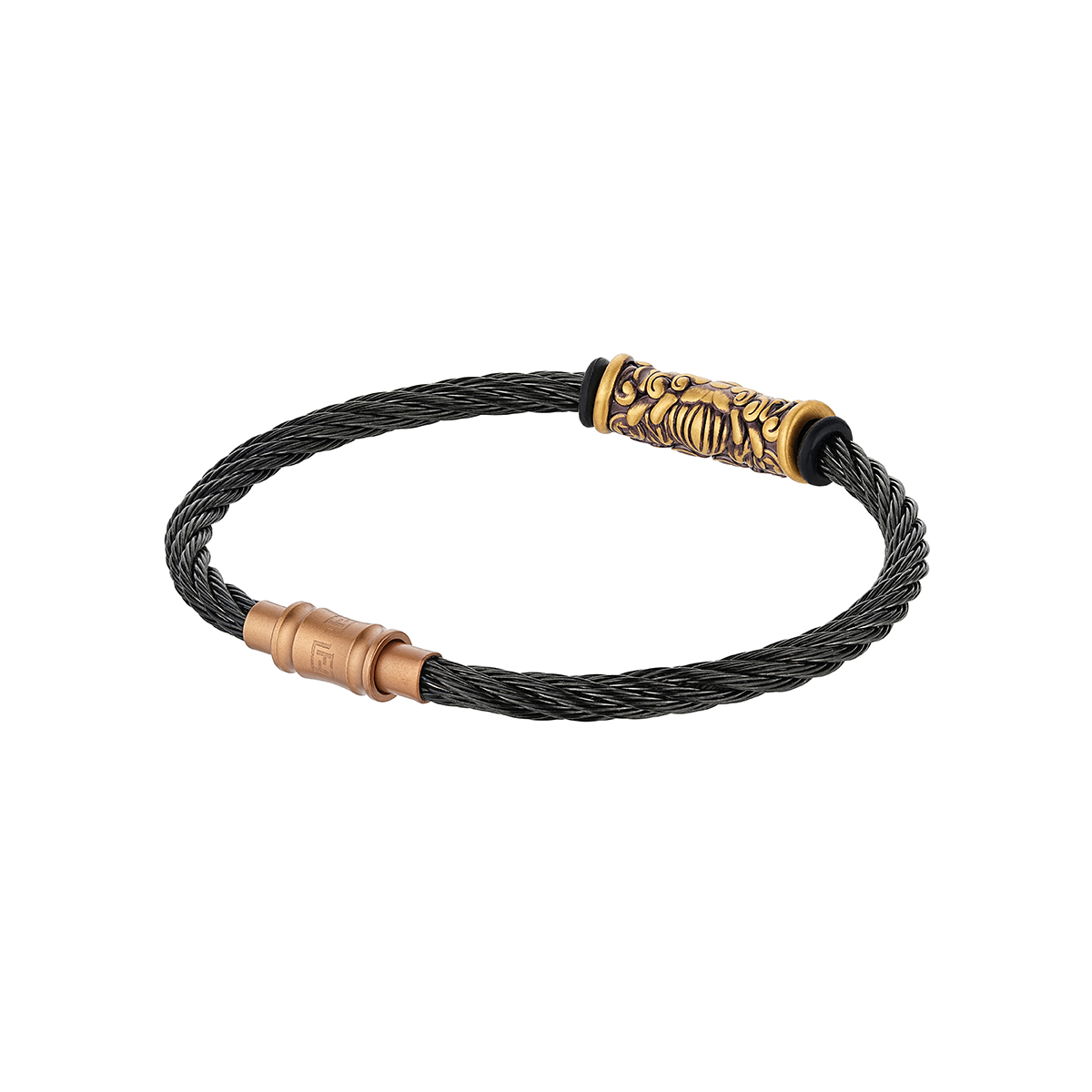 六福珠寶黃金串飾 - “尊金祥麟”999足金串飾連手繩(電鍍分色)