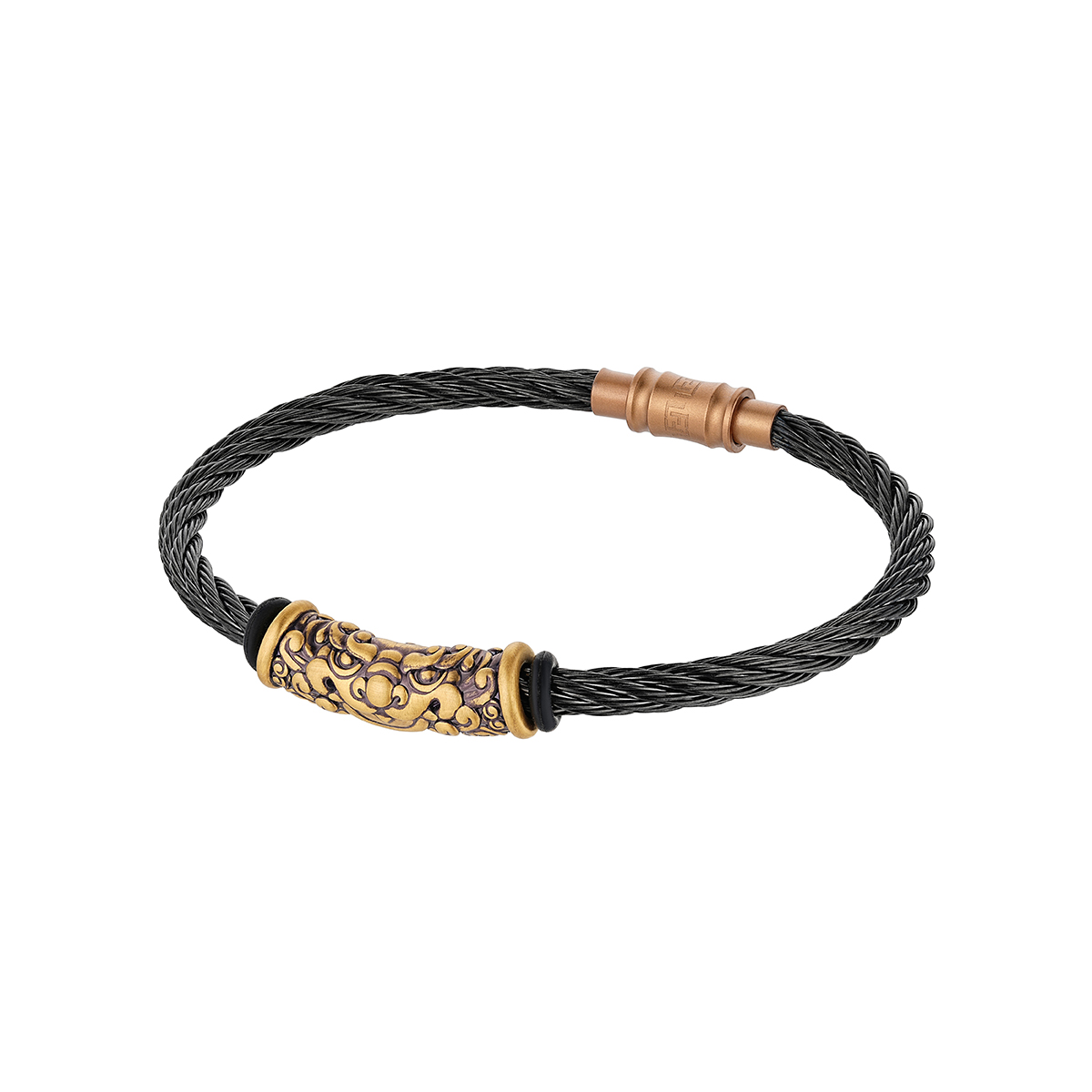 六福珠寶黃金串飾 - “尊金祥麟”999足金串飾連手繩(電鍍分色)