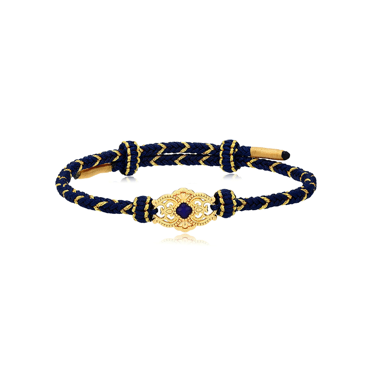 六福珠寶黃金串飾 - “順遂瑞吉”999足金串飾連手繩