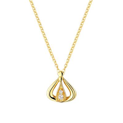 六福珠寶黃金頸鏈 - "「悅己愛己」香港小姐"999足金鑽石頸鏈