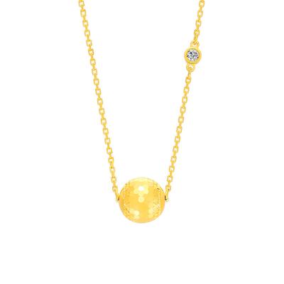 六福珠寶黃金頸鏈 - "閃動星球"990黃金鑽石頸鏈
