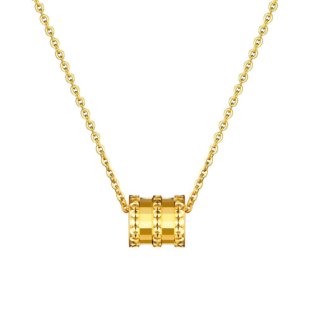 六福珠寶黃金頸鏈 - “小蠻腰”990黃金頸鏈