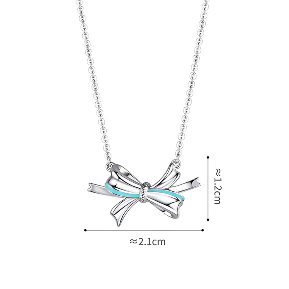 六福珠寶鉑金頸鏈 - "結•愛"950鉑金琺瑯頸鏈