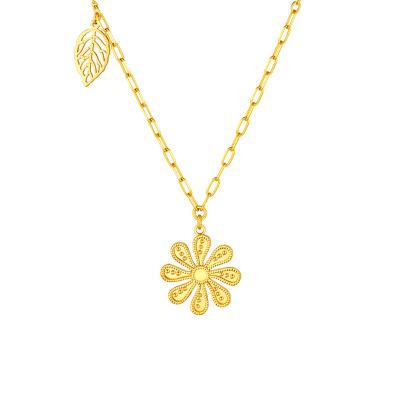 六福珠寶黃金頸鏈 - "小雛菊"990黃金頸鏈