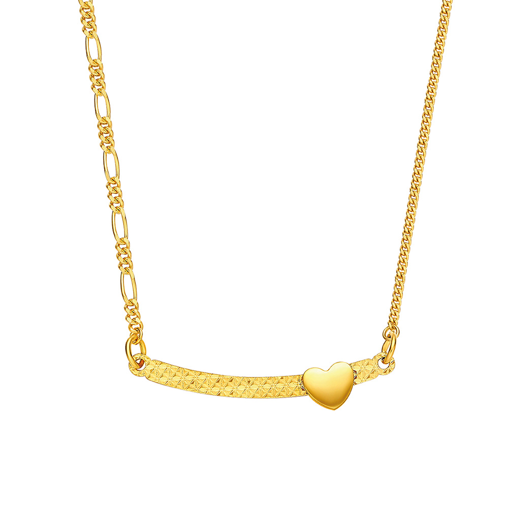六福珠寶黃金頸鏈 - "心動時刻"990黃金頸鏈