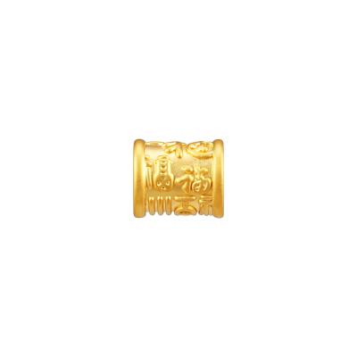 六福珠寶黃金串飾 - “一順百福”999足金串飾
