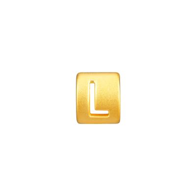 六福珠寶黃金串飾 - “L”英文字母999足金串飾