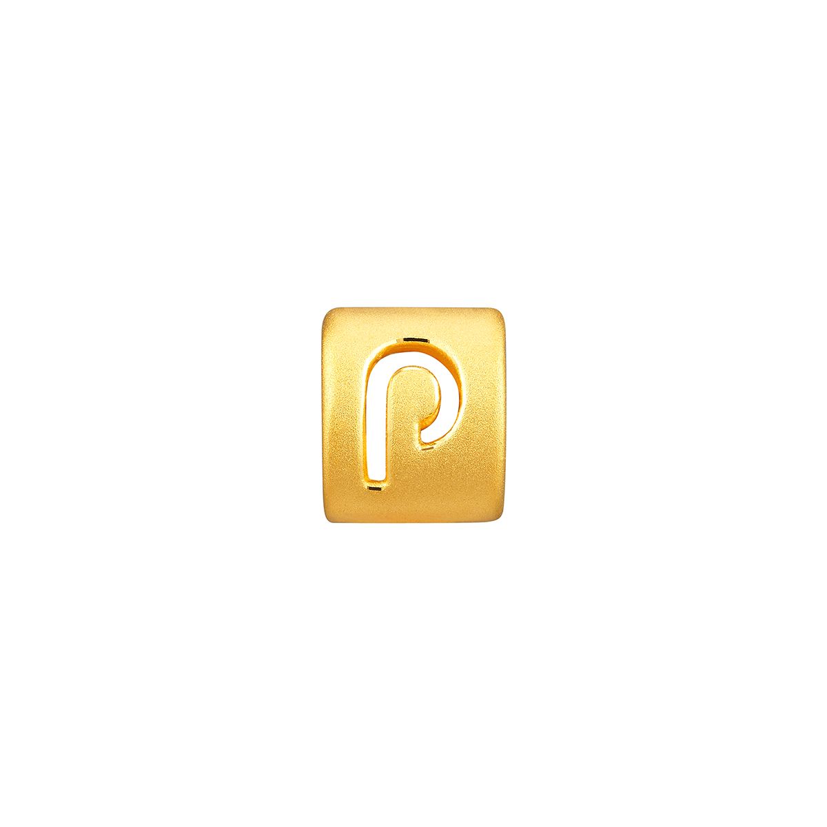 六福珠寶黃金串飾 - “P”英文字母999足金串飾