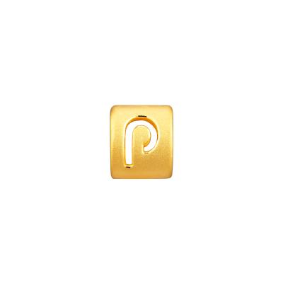 六福珠寶黃金串飾 - “P”英文字母999足金串飾