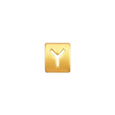 六福珠寶黃金串飾 - “Y”英文字母999足金串飾