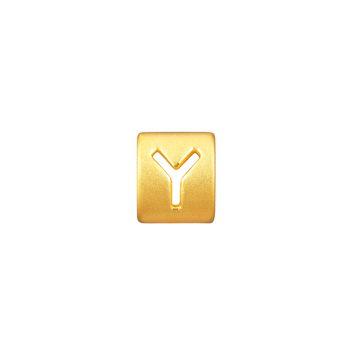 六福珠寶黃金串飾 - “Y”英文字母999足金串飾