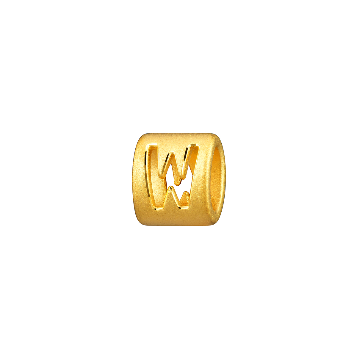 六福珠寶黃金串飾 - “W”英文字母999足金串飾