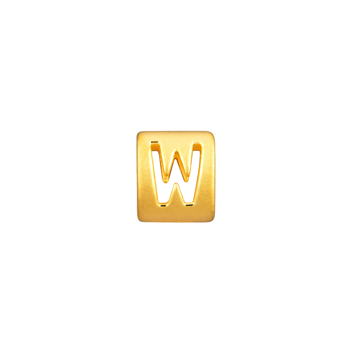 六福珠寶黃金串飾 - “W”英文字母999足金串飾