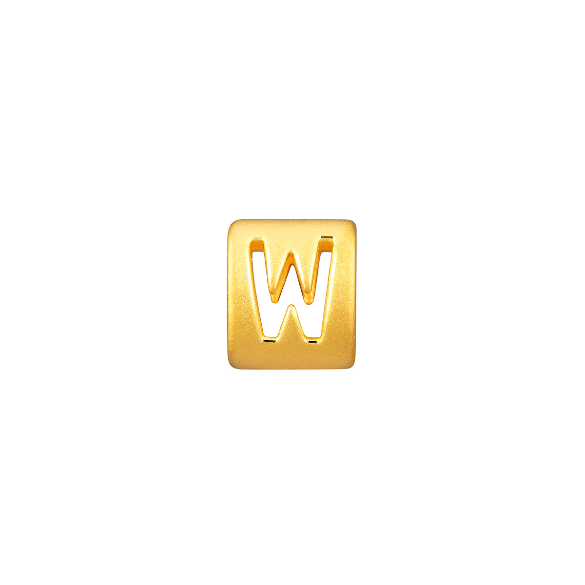 六福珠寶黃金串飾 - “W”英文字母999足金串飾
