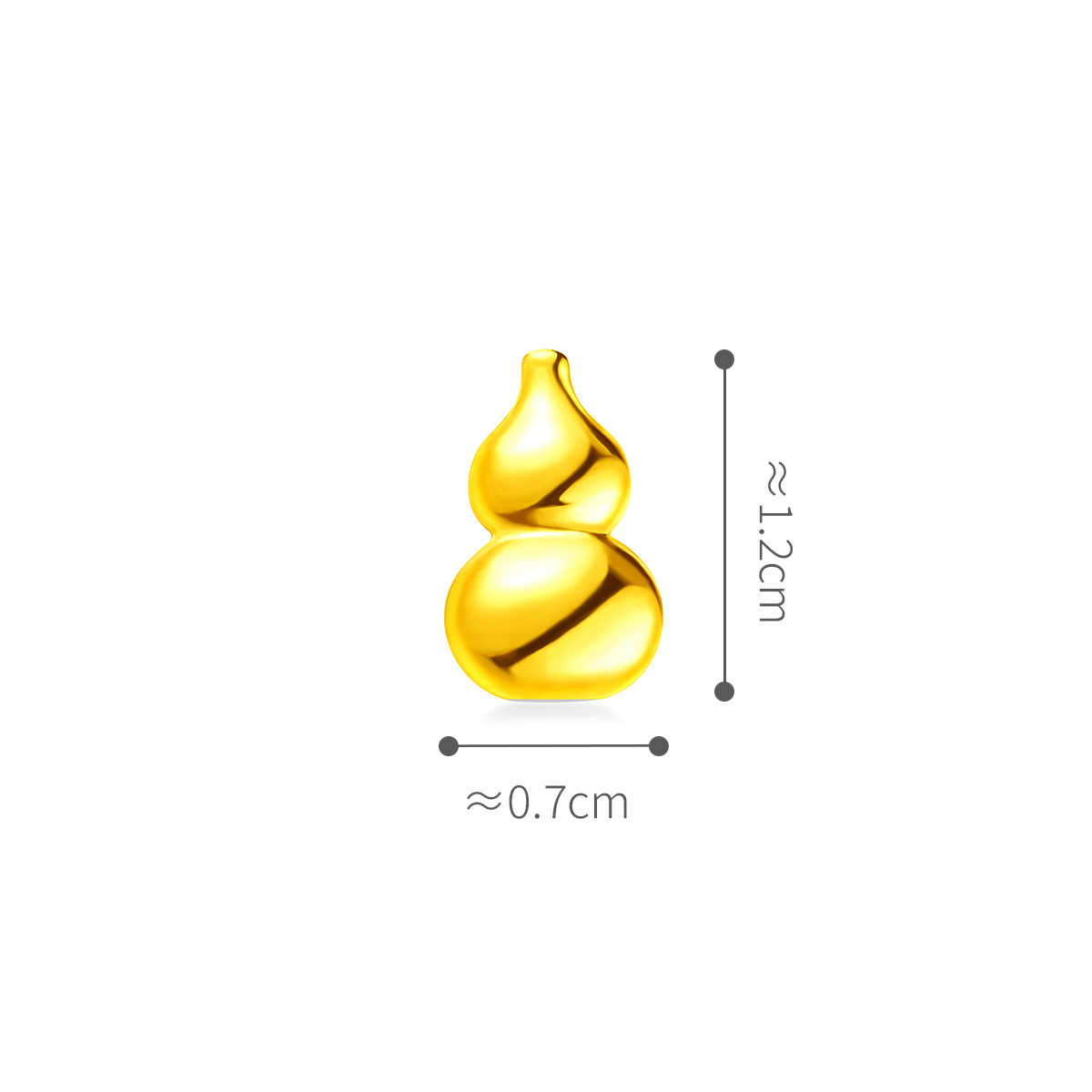 六福珠寶黃金金豆子 - "金葫蘆"999.9黃金金葫蘆(5克)–附送木塞玻璃瓶