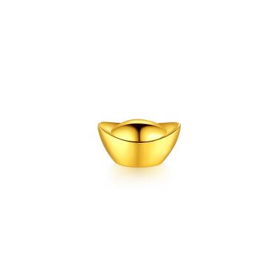 六福珠寶黃金金豆子 - "金元寶"999.9黃金金元寶(1克)–附送木塞玻璃瓶