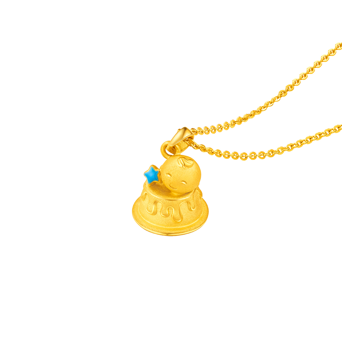 六福珠寶黃金吊墜 - 【LISTING CLOSED】"嘉嘉布丁"999足金吊墜