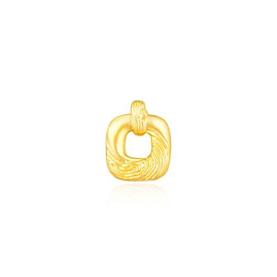 六福珠寶黃金吊墜 - "時光印記"999足金方環吊墜