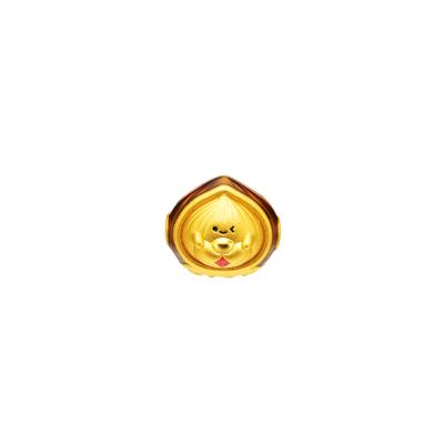 六福珠寶黃金串飾 - 「栗」刻富有999足金串飾連手繩