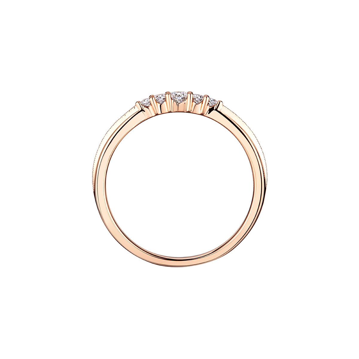 六福珠寶18K金戒指 - "指飾戒"復古戒臂設計18K金鑽石戒指-多色選擇