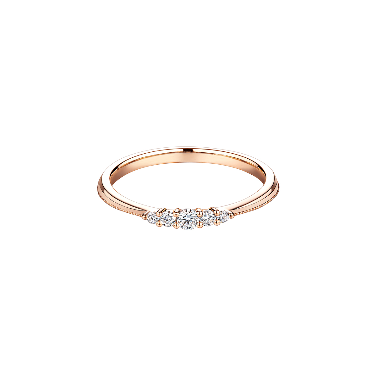 六福珠寶18K金戒指 - "指飾戒"復古戒臂設計18K金鑽石戒指-多色選擇