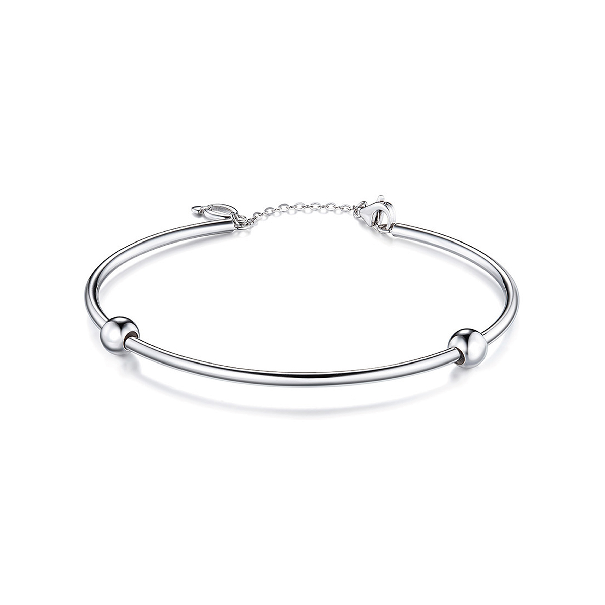 六福珠寶18K金手鐲 - "Dear Q"18K金(白色)手鐲