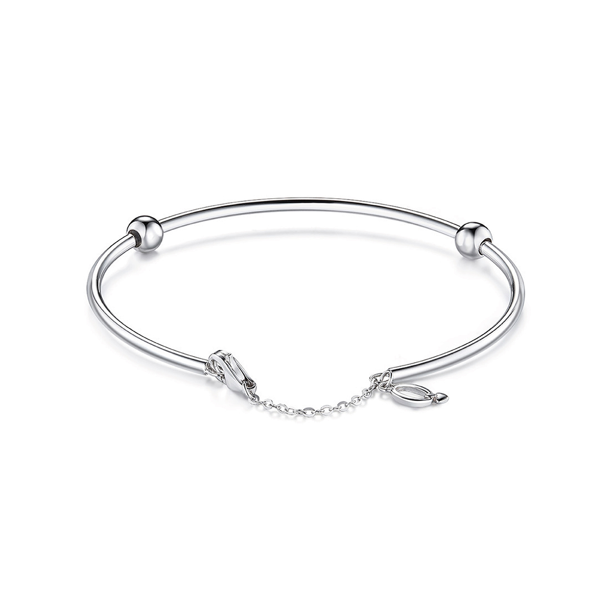 六福珠寶18K金手鐲 - "Dear Q"18K金(白色)手鐲