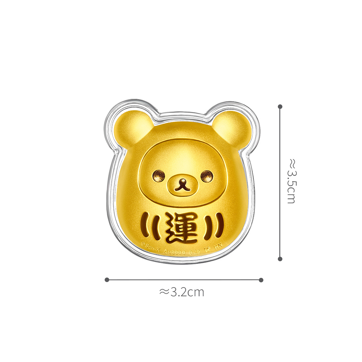 六福珠寶黃金工藝品 - "運"999.9黃金工藝品