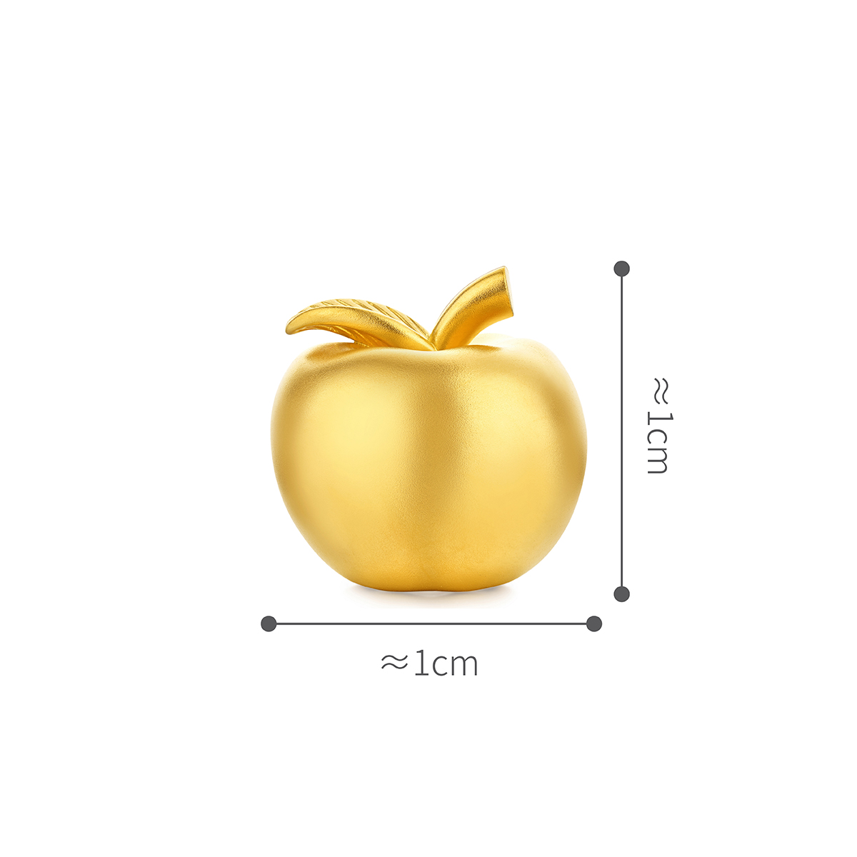 六福珠寶黃金擺件 - “幸福小蘋果”999.9黃金擺件