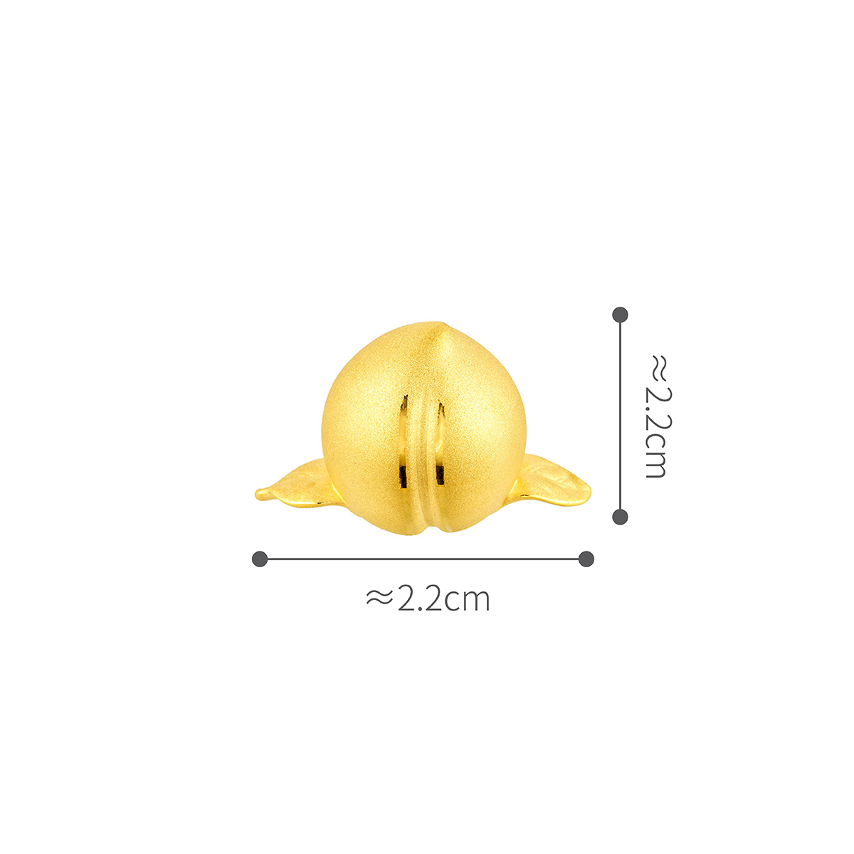 六福珠寶黃金擺件 - "壽桃"999足金擺件