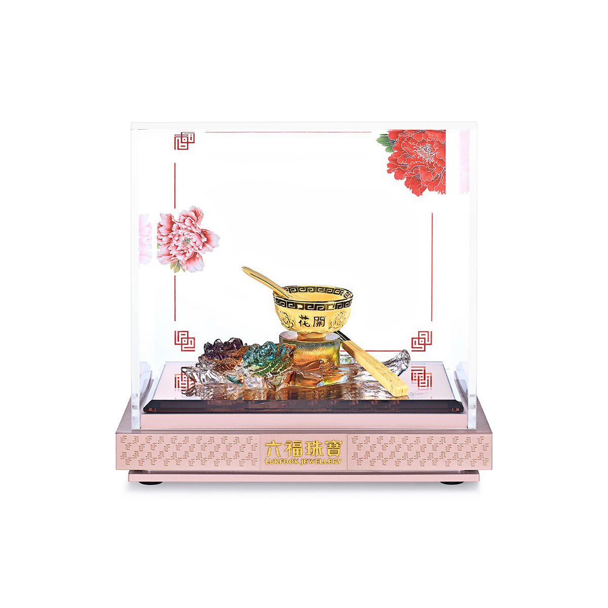 六福珠寶黃金擺件 - “富貴碗筷”999足金擺件