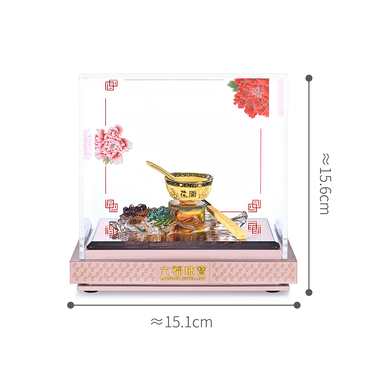 六福珠寶黃金擺件 - “富貴碗筷”999足金擺件