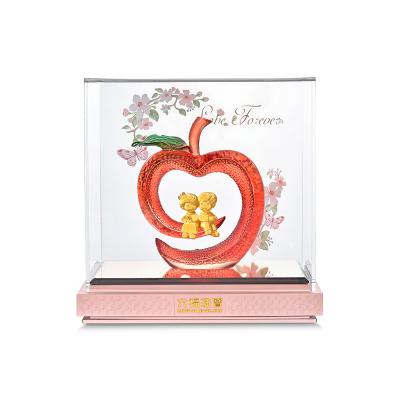 六福珠寶黃金擺件 - “兩小無猜”999足金擺件