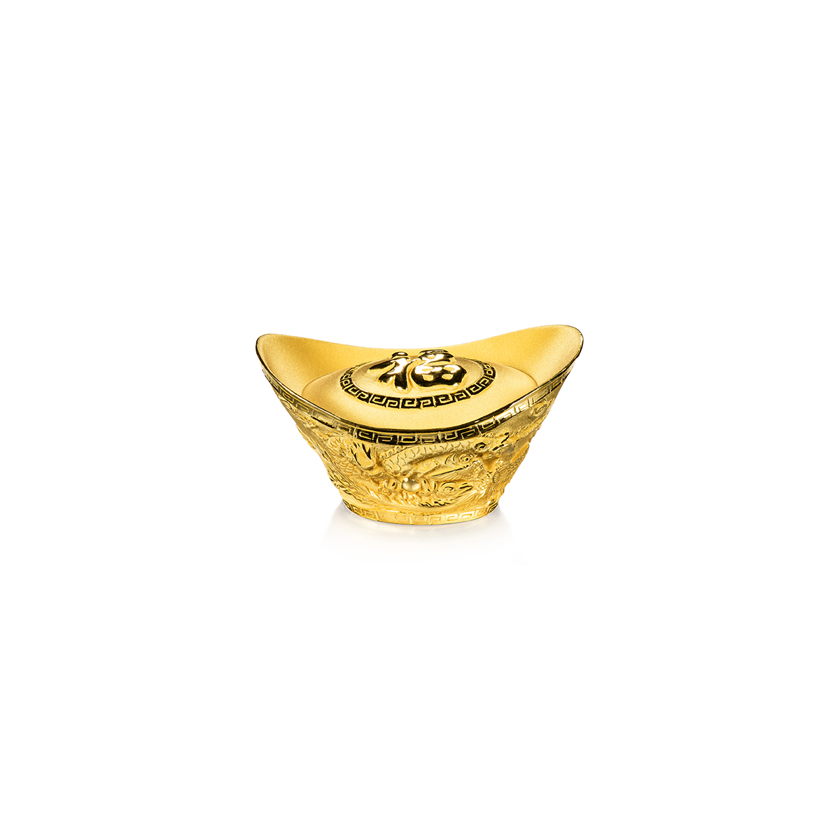 六福珠寶黃金擺件 - “福元寶”999足金擺件