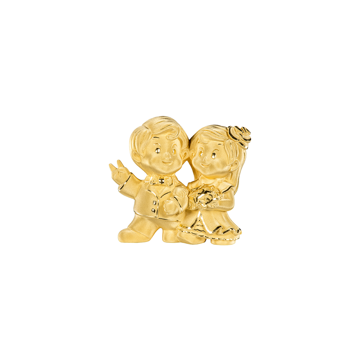 六福珠寶黃金擺件 - “西式婚禮”999足金擺件