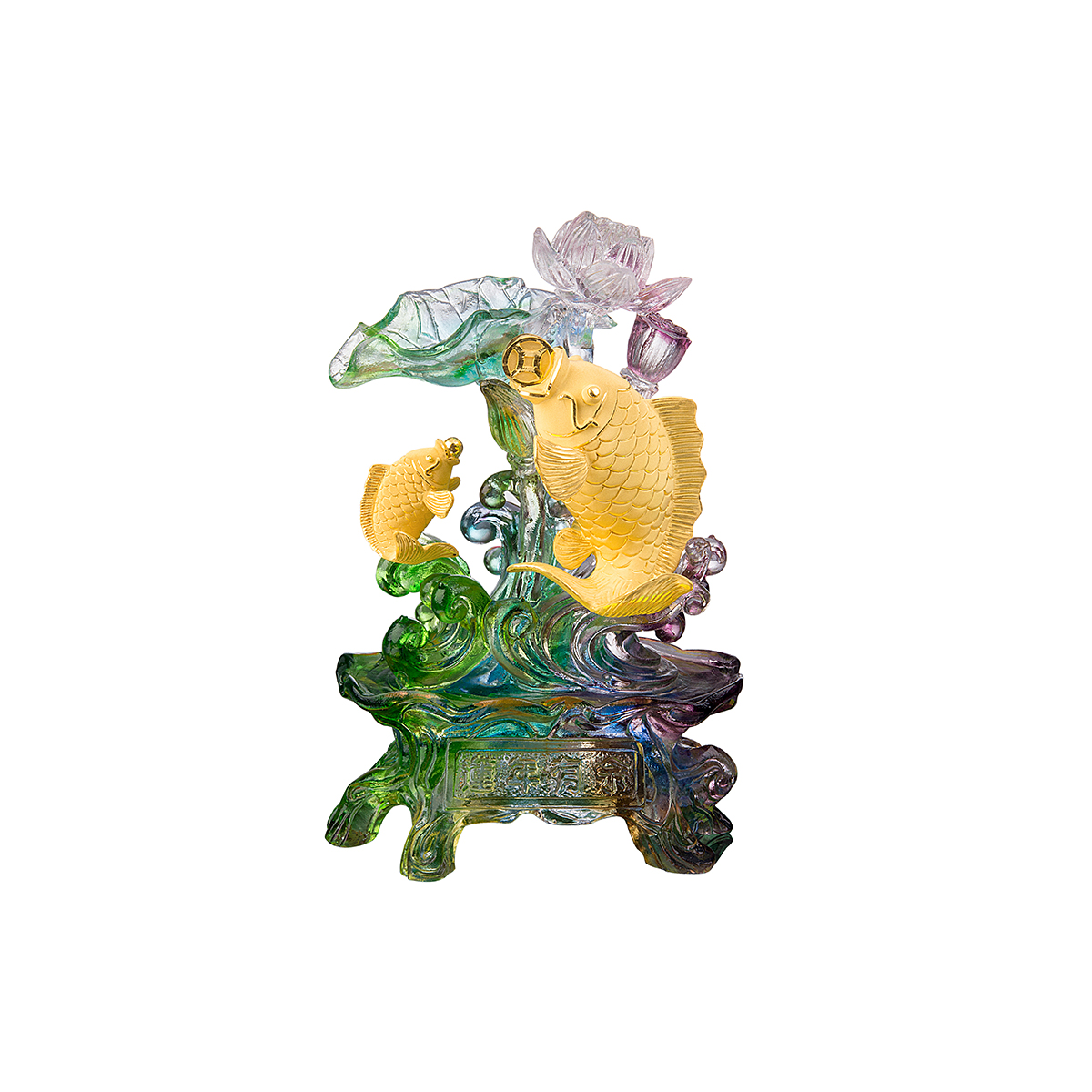 六福珠寶黃金擺件 - “連年有餘”999足金擺件