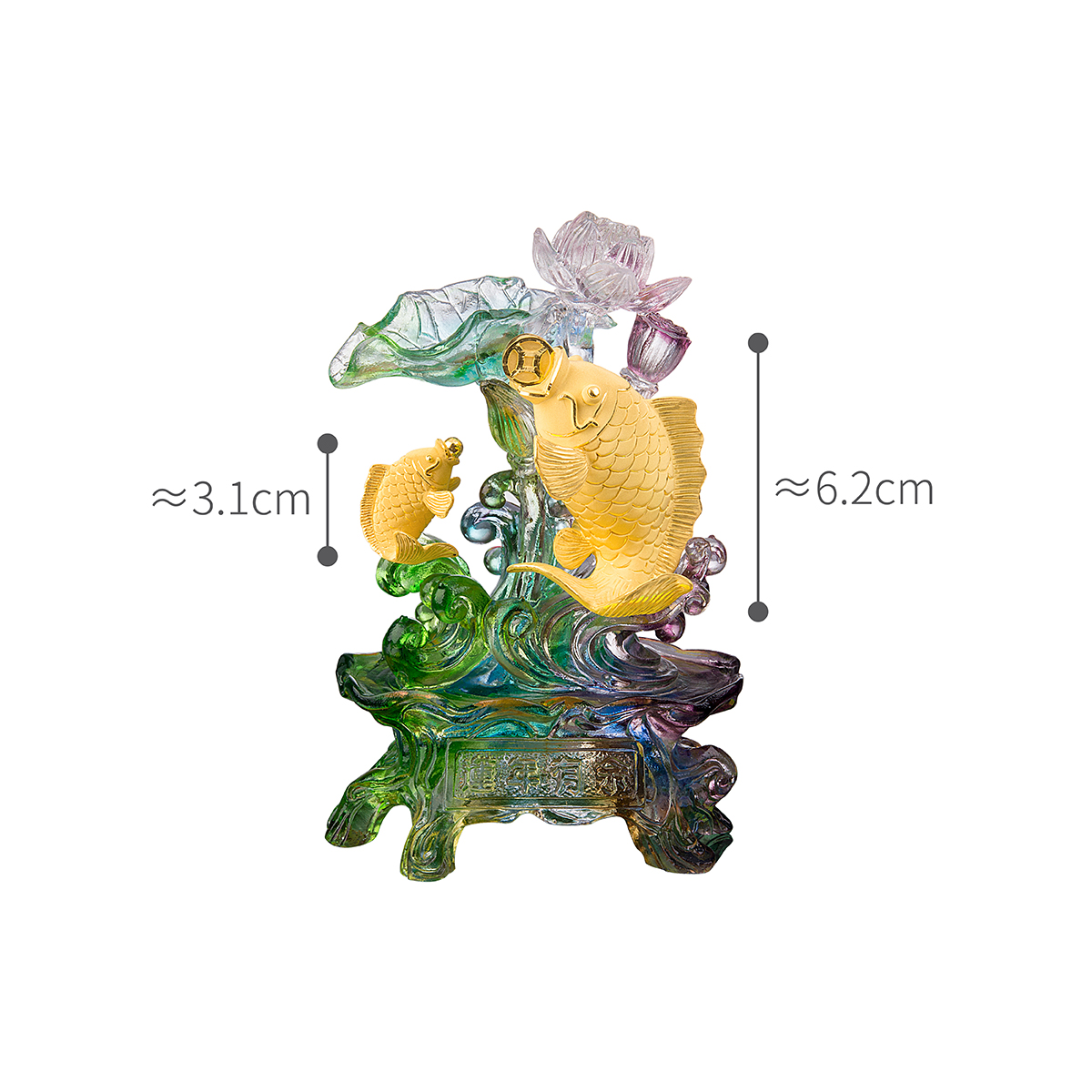 六福珠寶黃金擺件 - “連年有餘”999足金擺件